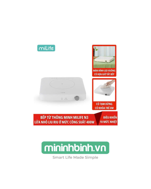 Bếp từ đơn miLife N3 vuông 10 mức nhiệt